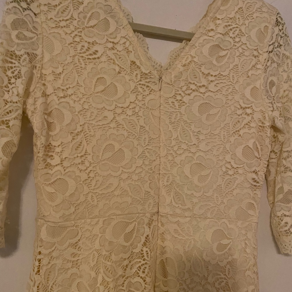 JASAMBAC Vintage Style Lined Lace Midi Dress - Picture 5 of 6